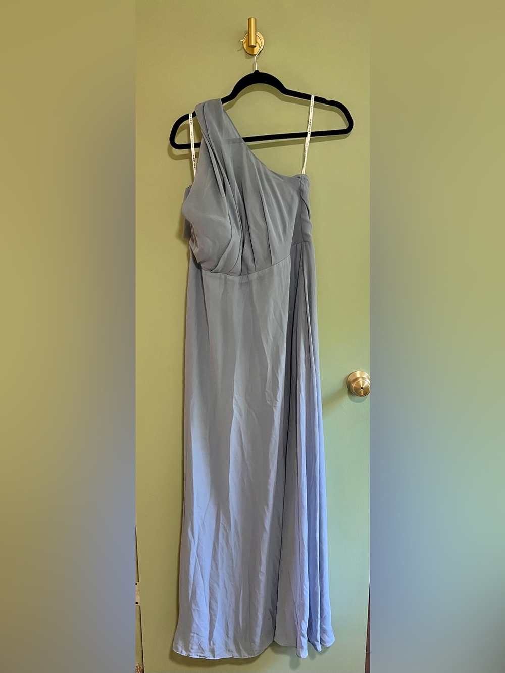 Bridesmaid Birdy Grey Chiffon Dusty Blue Dress